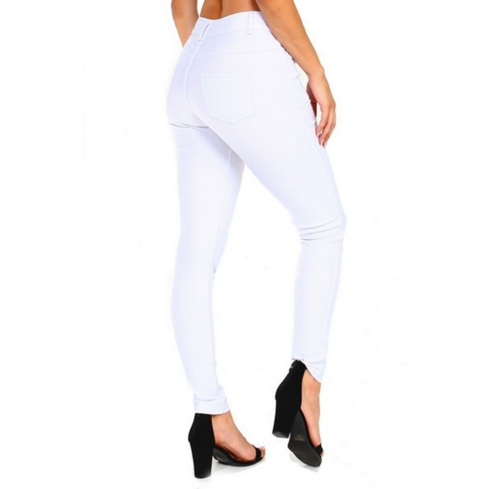 Women's 5-Pocket Skinny Jeggings Leggings Pants WH - Picture 3 of 7